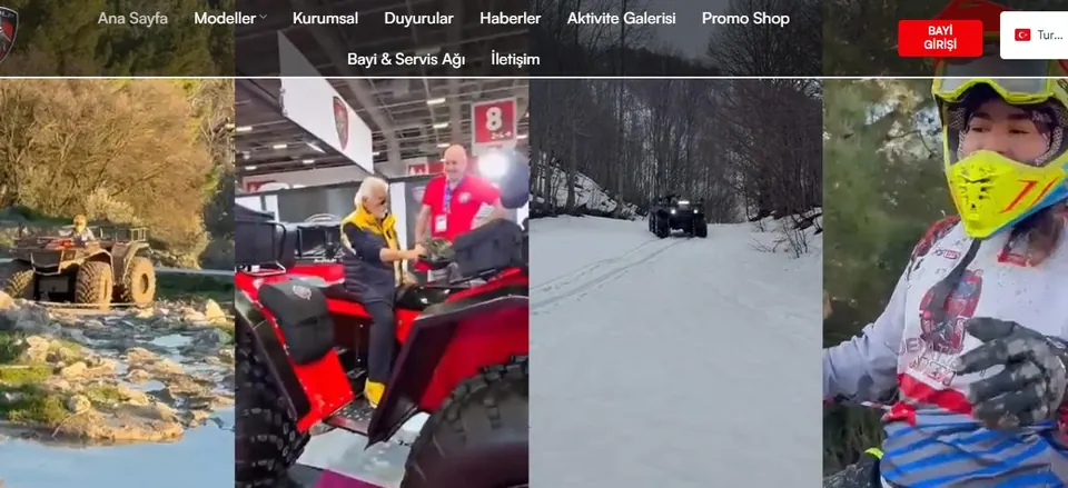 Redwolf ATV web sitesinin ana sayfası