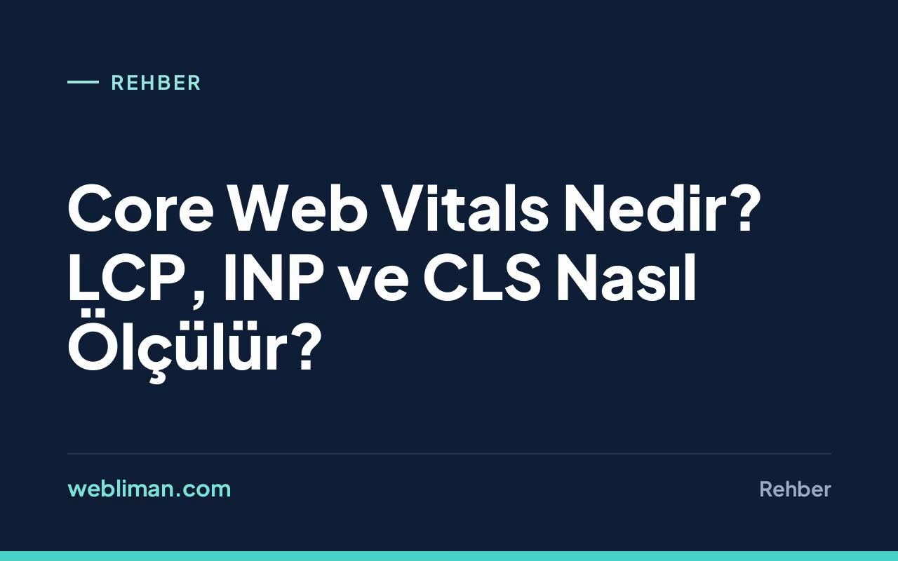 Core Web Vitals Nedir? LCP, INP ve CLS Nasıl Ölçülür?